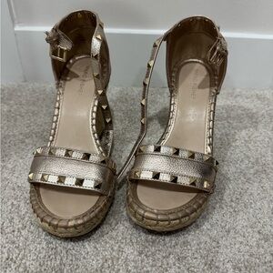 Marc Fisher Metallic Studded wedges